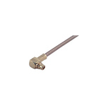 Huber+Suhner 16_MMCX-50-1-1/111_OH Series, Plug Cable Mount MMCX Connector, Crimp Termination, Right Angle Body