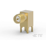 TE Connectivity, Plug Cable Mount SMA Connector, Solder Termination, Right Angle Body