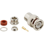 Amphenol RF 031-2-RFX Series, Plug Cable Mount BNC Connector, 50Ω, Solder Cup Termination, Straight Body