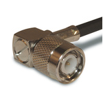 Amphenol RF 122140 Series, Plug Cable Mount TNC Connector, 50Ω, Crimp Termination, Right Angle Body