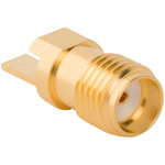 Amphenol RF 531-40188 Series, jack Flange Mount SMA Connector, 50Ω, Straight Body