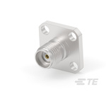 TE Connectivity, jack Flange Mount SMA Connector, 50Ω, Screw Termination, Straight Body