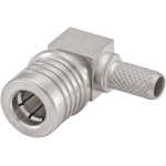Rosenberger QMA Series, Plug Cable Mount, 50Ω, Solder Termination, Right Angle Body