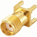 Rosenberger SMA Series, jack Surface Mount SMA Connector, 50Ω, Solder Termination, Straight Body