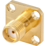 Rosenberger SMA Series, jack Panel Mount, 50Ω, Solder Termination, Straight Body