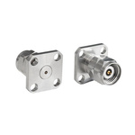 Bulgin Male/Female Flange Mount Circular Coaxial Connector, Plug In Termination, Straight Body