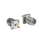 Bulgin Male/Female Flange Mount Circular Coaxial Connector, Plug In Termination, Straight Body