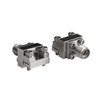 Bulgin Male/Female Flange Mount Circular Coaxial Connector, Jack Screw Termination, Straight Body