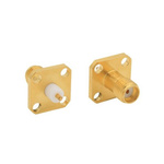 Bulgin, jack Flange Mount Circular Coaxial Connector, Jack Screw Termination, Straight Body