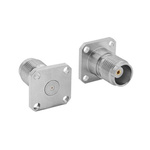 Bulgin, jack Flange Mount Circular Coaxial Connector, Jack Screw Termination, Straight Body