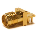 Mueller Electric, jack Edge Mount SMA Connector, 50Ω, Solder Termination, Straight Body