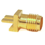 Mueller Electric, jack Edge Mount SMA Connector, 50Ω, Solder Termination, Straight Body