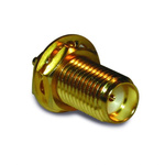 Amphenol RF, jack Bulkhead SMA Connector, Solder Termination, Straight Body