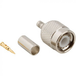 Amphenol RF Plug Cable Mount TNC Connector, Crimp Termination, Straight Body