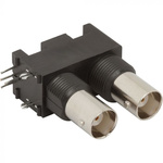 Amphenol RF, jack Bulkhead BNC Connector, Solder Termination, Right Angle Body