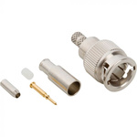 Amphenol RF Plug Cable Mount BNC Connector, Crimp Termination, Straight Body
