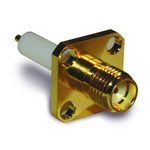 Amphenol RF, jack Panel Mount SMA Connector, Solder Termination, Straight Body