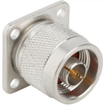 Amphenol RF Plug Panel Mount N Connector, Solder Termination, Straight Body