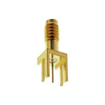 Molex, jack Edge Mount Subminiature Coaxial Connector, Solder Termination, Straight Body