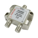 RS PRO TV Aerial RF Splitter F Socket to F & TV Socket