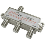 RS PRO F Connector/F Connector RF Splitter F Socket to 3 x F Socket