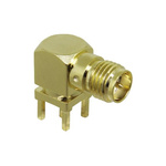 TE Connectivity, jack PCB Mount SMA Connector, Through Hole Termination, Right Angle Body