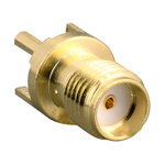 TE Connectivity, jack PCB Mount SMA Connector, Through Hole Termination, Straight Body