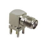 TE Connectivity, jack PCB Mount SMA Connector, Through Hole Termination, Right Angle Body