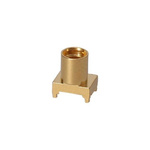 Huber+Suhner, jack Surface Mount Micro Miniature Coaxial Connector, Coaxial Cable Termination, Straight Body