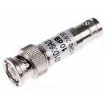 50 Ω, 75 Ω RF Attenuator BNC Connector BNC Plug to BNC Socket 10dB, Operating Frequency 6GHz