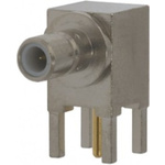 TE Connectivity, jack Through Hole SMB Connector, 50Ω, Solder Termination, Right Angle Body