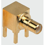 TE Connectivity, jack Through Hole SMB Connector, 50Ω, Solder Termination, Right Angle Body