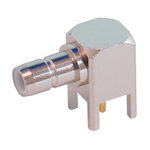 Yuetsu, jack Through Hole SMB Connector, 50Ω, Solder Termination, Right Angle Body