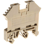RS PRO Beige DIN Rail Terminal Block, 0.2 → 4mm², Screw Termination