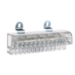 RS PRO Clear DIN Rail Terminal Block, 16mm², Single-Level, Screw Termination