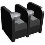 TE Connectivity Dual Barrier Strip, 2 Contact, 9.53mm Pitch, 1 Row, 20A