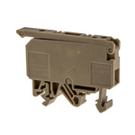 RS PRO Beige Disconnect Terminal Block, 4mm², Single-Level, Screw Termination