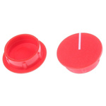 Sifam Potentiometer Knob Cap, 21mm Knob Diameter, Red, For Use With Collet Knob