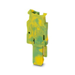 Phoenix Contact SP 2.5/ 1 GNYE Series Terminal Plug for Use with Din Rail, 24A