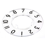 RS PRO Potentiometer Dial, 46.8mm Knob Diameter, Clear, 24mm Shaft, For Use With Collet Knob