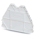Phoenix Contact D-PTRV 4 WH 4-1 Series End Cover for Use with DIN Rail Terminal Blocks