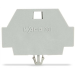 Wago 261 Series End Plate with Snap in Mounting Foot for Use with 261 Series Terminal Blocks