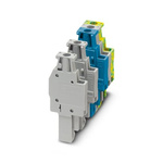 Phoenix Contact UPBV 2.5/ 1-L GNYE Series Terminal Plug for Use with Din Rail, 24A