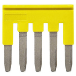 XW5S Short Bar for use with XW5G-P2.5-5 Grounding Terminal Block, XW5T-P2.5-5 Feed Through Terminal Block