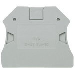 Siemens 8WH9000 Series End Cover for Use with DIN Rail Terminal Blocks