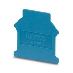 Phoenix Contact D-UK 16 BU Series End Cover for Use with DIN Rail Terminal Blocks