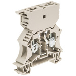Weidmuller WSI Series Brown Fused DIN Rail Terminal, Single-Level, Screw Termination, Fused
