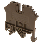 RS PRO Brown Feed Through Terminal Block, 0.2 → 2.5mm², Single-Level