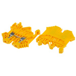 RS PRO Yellow DIN Rail Terminal Block, 0.2 → 2.5mm², Single-Level