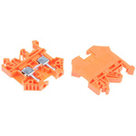 RS PRO Orange DIN Rail Terminal Block, 0.2 → 4mm², Single-Level